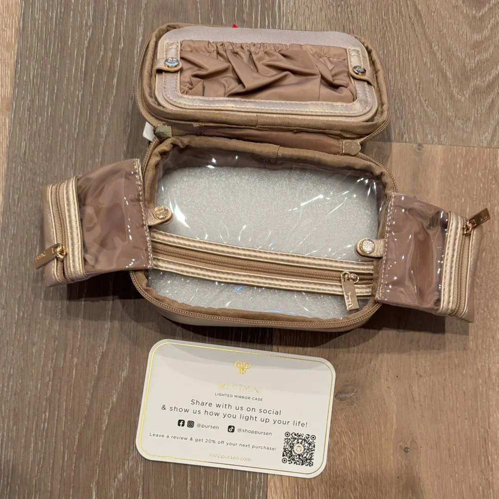 PurseN LittMini Gold Lighted Mirror Case - Picture 5 of 9